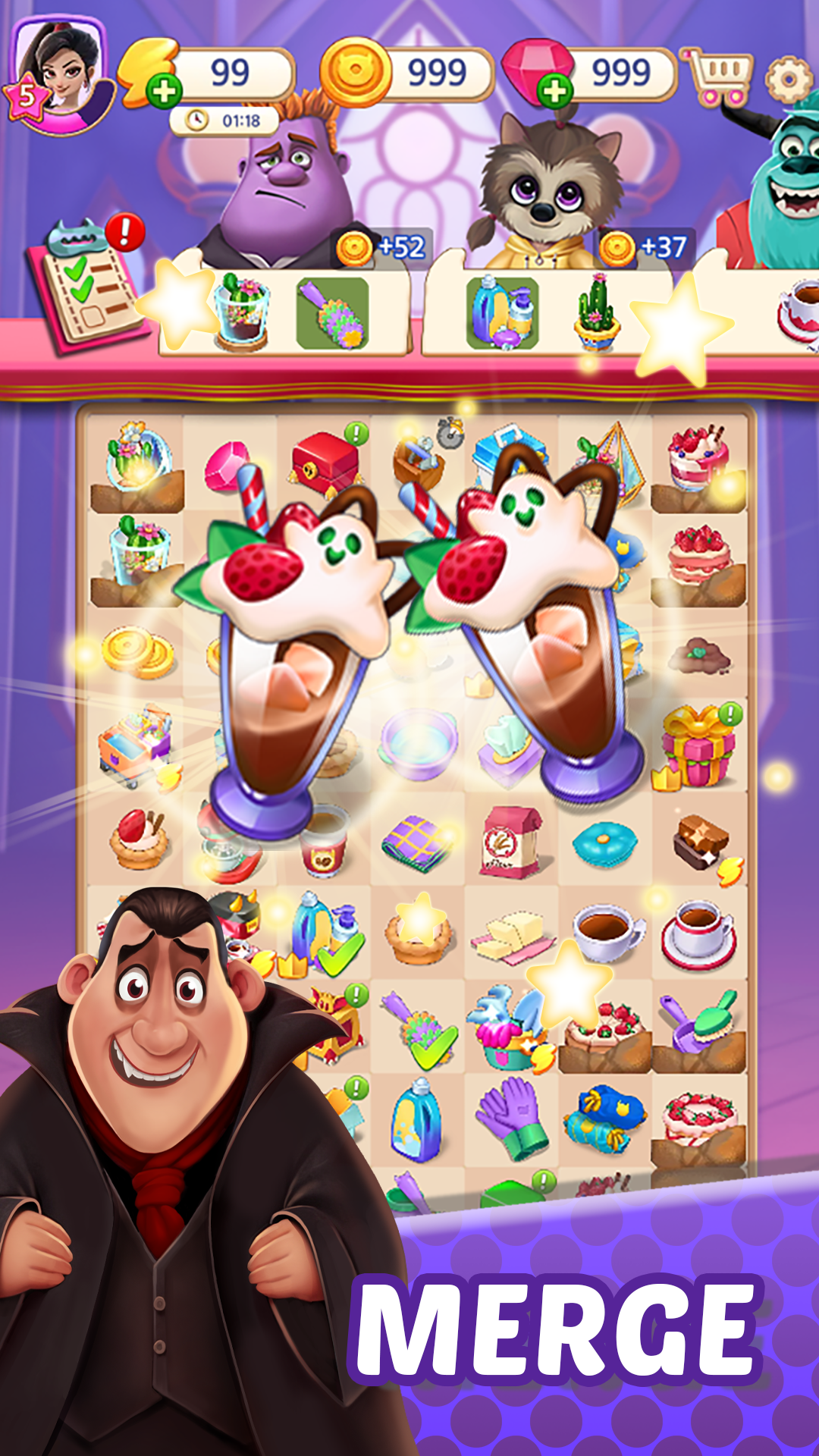 اسکرین شات 2 بازی Monster Friends: Merge & Story