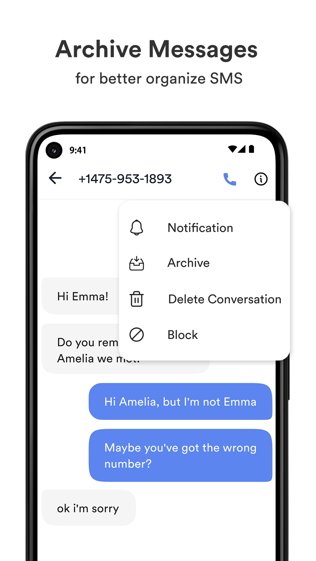اسکرین شات 7 برنامه Messages: Text Message