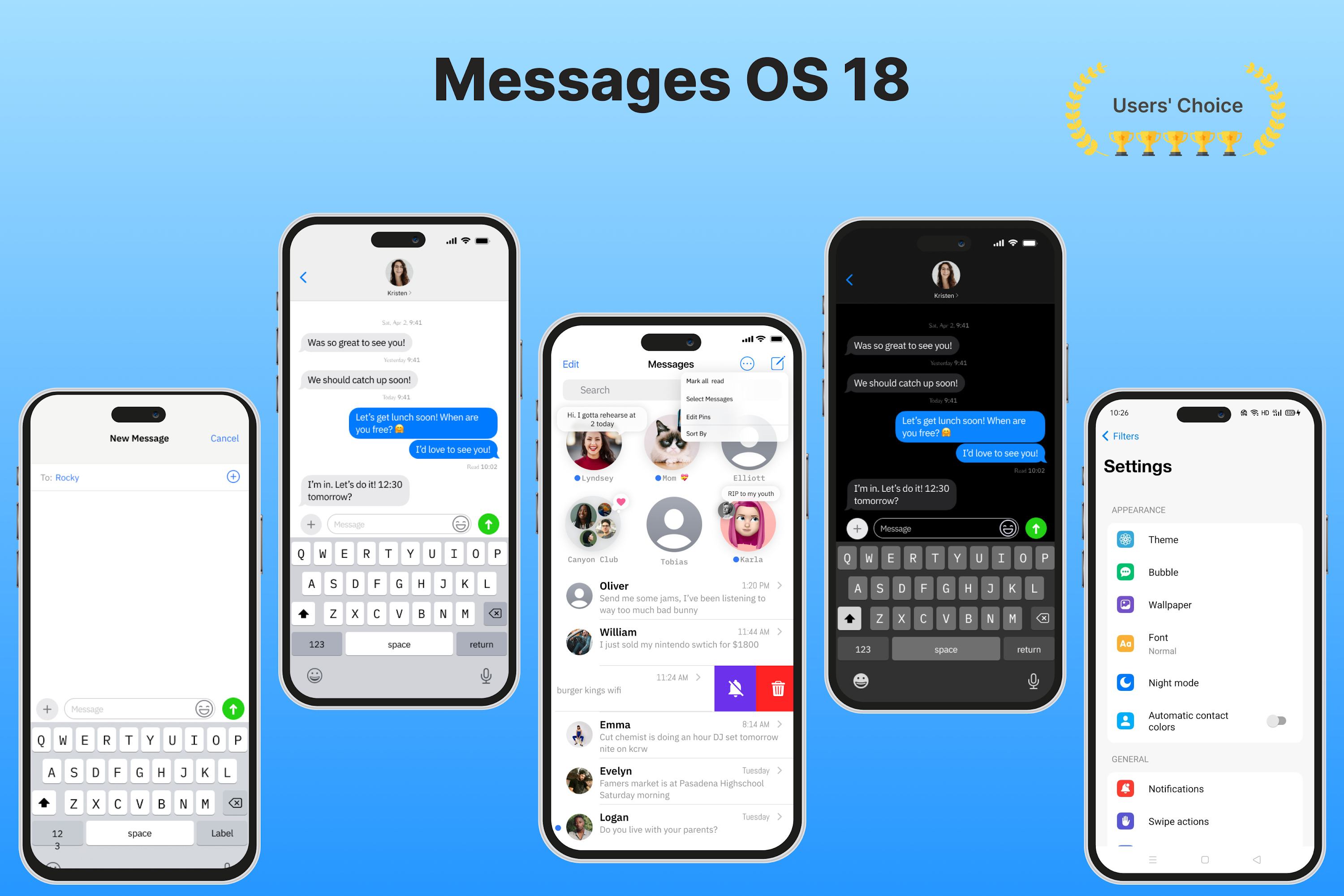 اسکرین شات 1 برنامه Messages - SMS, Text Messenger