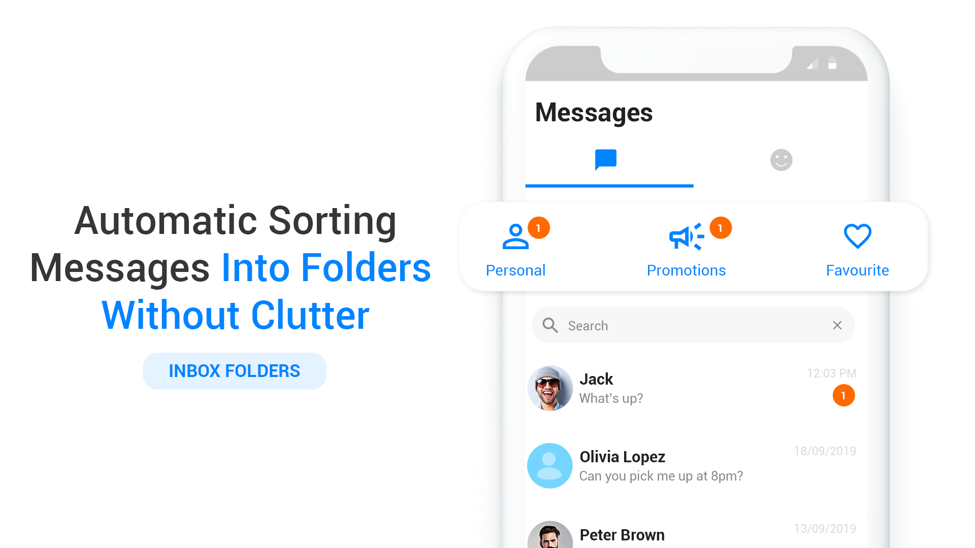 اسکرین شات 2 برنامه Messages Lite - Text Messages