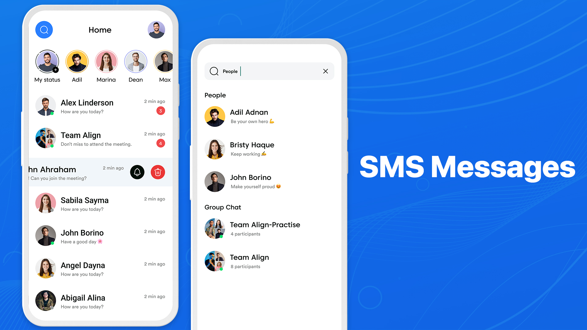 اسکرین شات 2 برنامه Messages Phone: simple message