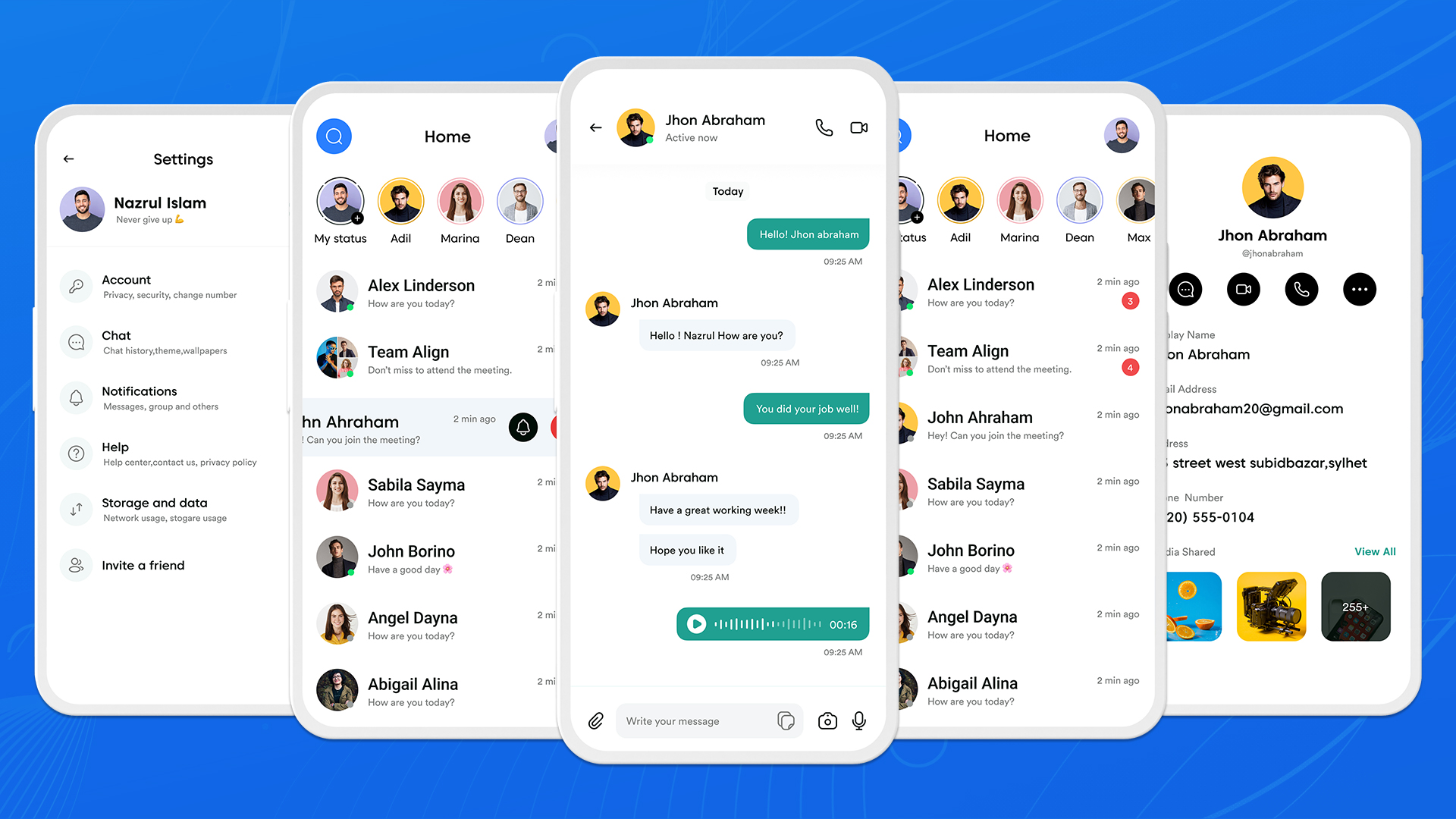 اسکرین شات 7 برنامه Messages Phone: simple message