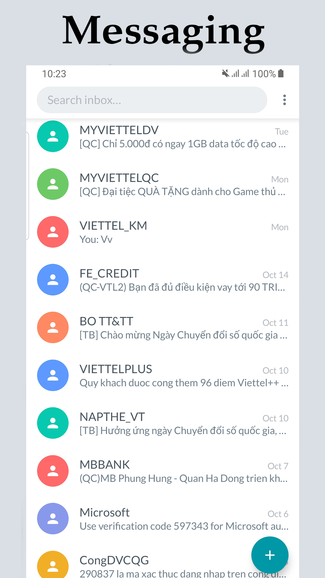 اسکرین شات 2 برنامه Text Messages: SMS + MMS