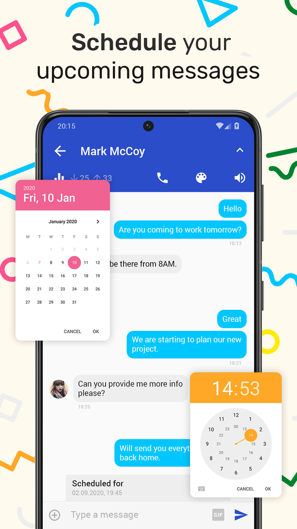 اسکرین شات 6 برنامه Messages – SMS & MMS Messenger