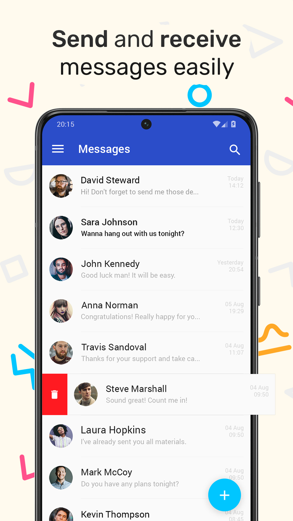 اسکرین شات 1 برنامه Messages - Text sms & mms