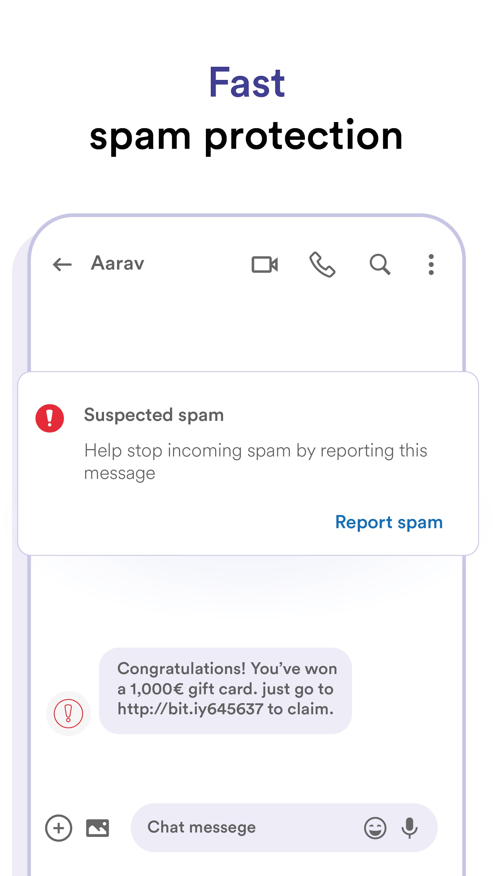 اسکرین شات 5 برنامه Messages: Phone SMS Text App