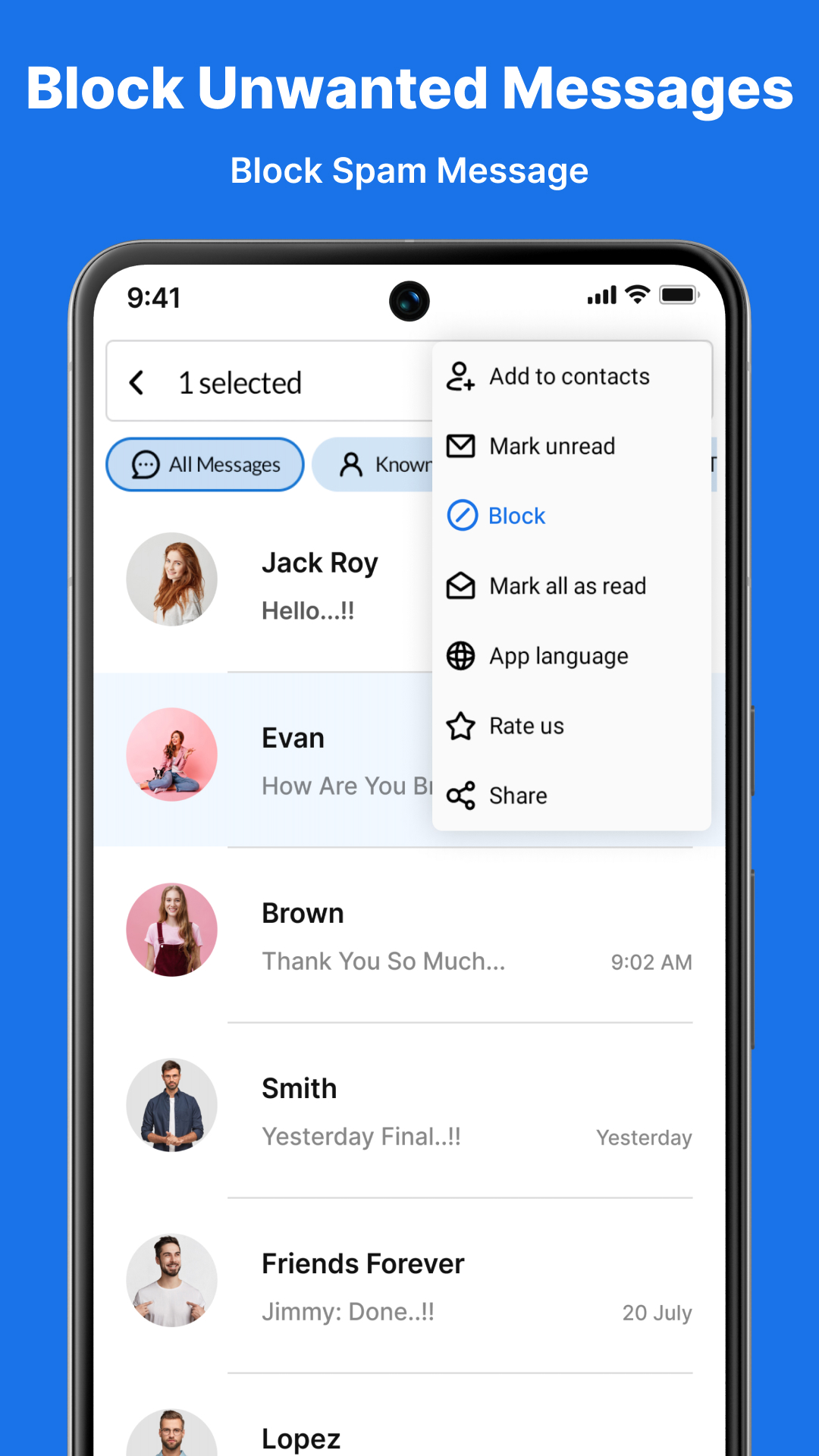 اسکرین شات 2 برنامه Messages - Text Message, SMS
