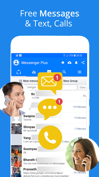 اسکرین شات 3 برنامه The Messenger for Messages