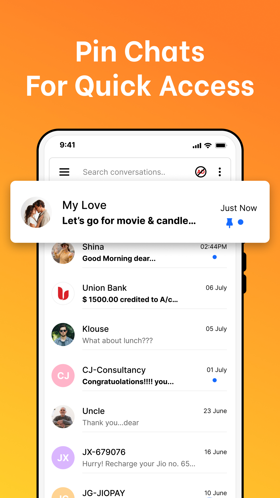 اسکرین شات 6 برنامه Messages: SMS, Messenger Home