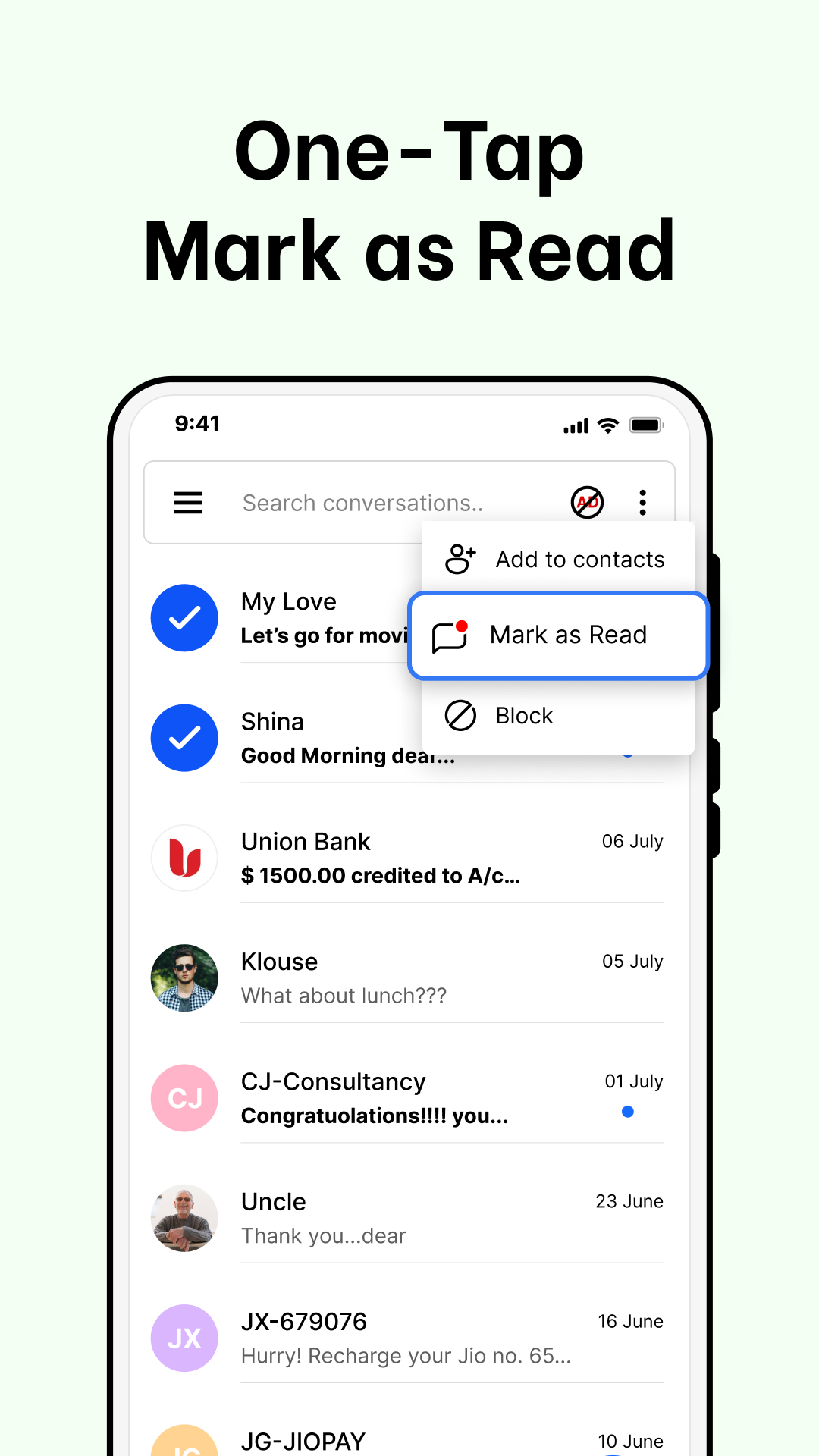 اسکرین شات 8 برنامه Messages: SMS, Messenger Home