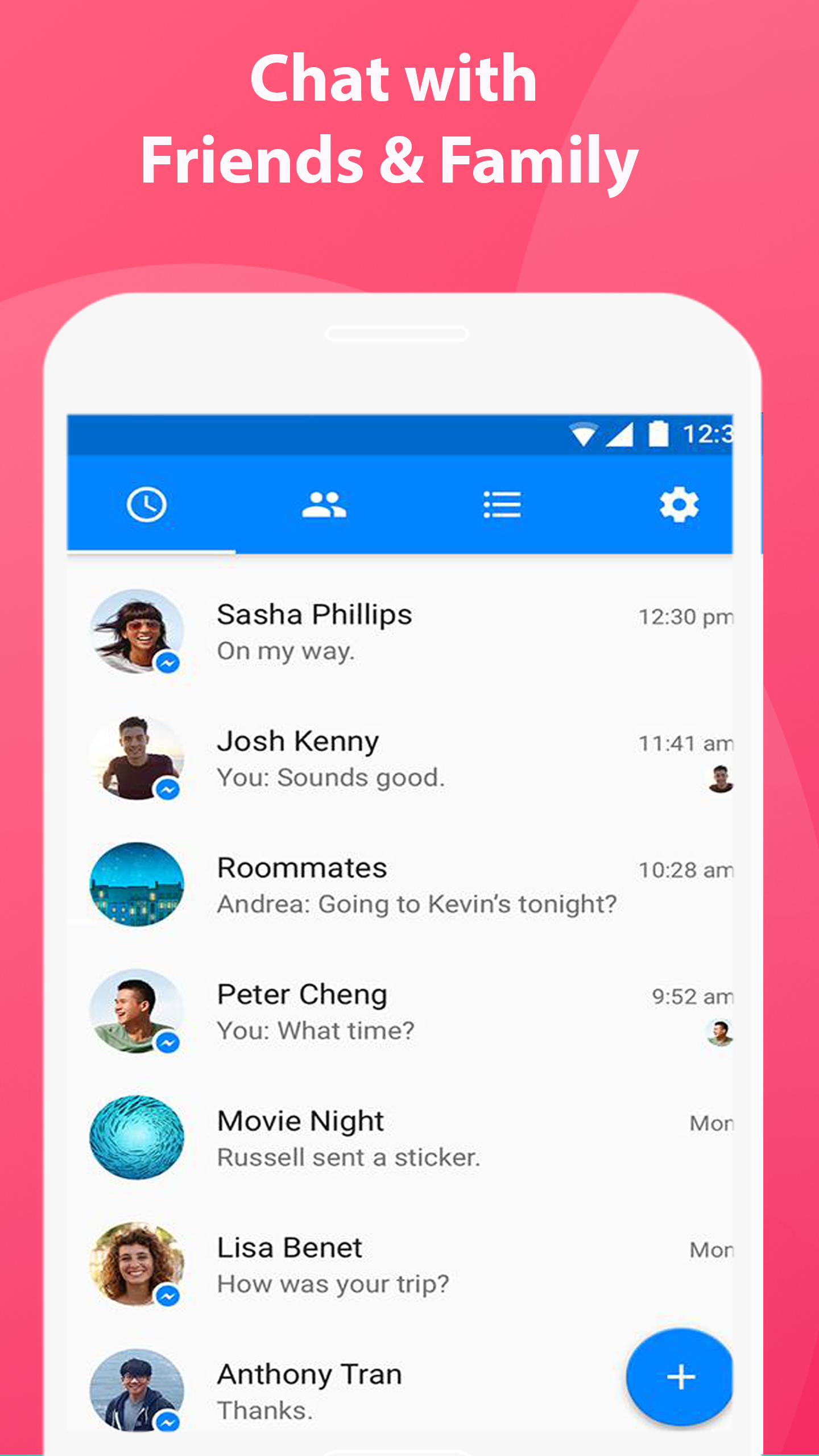 اسکرین شات 2 برنامه Messenger Text and Video Call