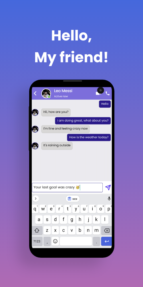 اسکرین شات 4 برنامه Leo Messi Fake Video Call,Chat
