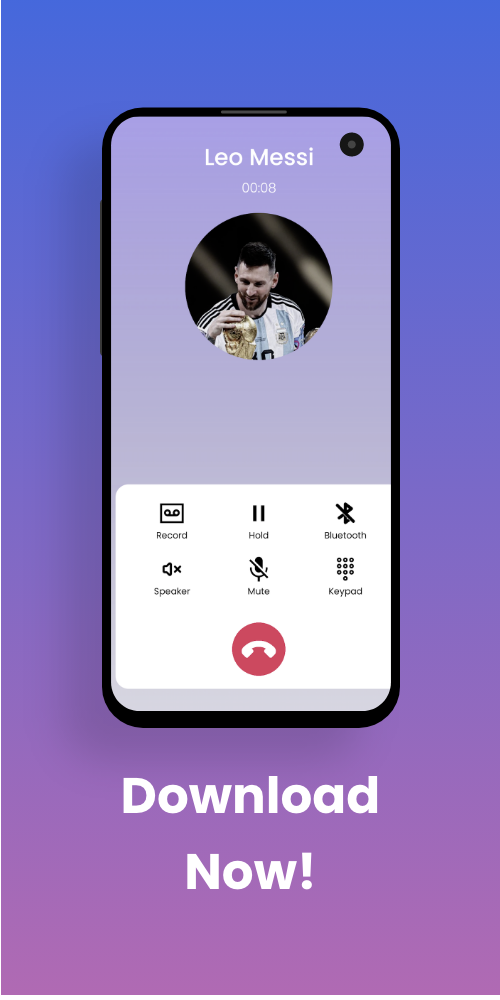 اسکرین شات 5 برنامه Leo Messi Fake Video Call,Chat