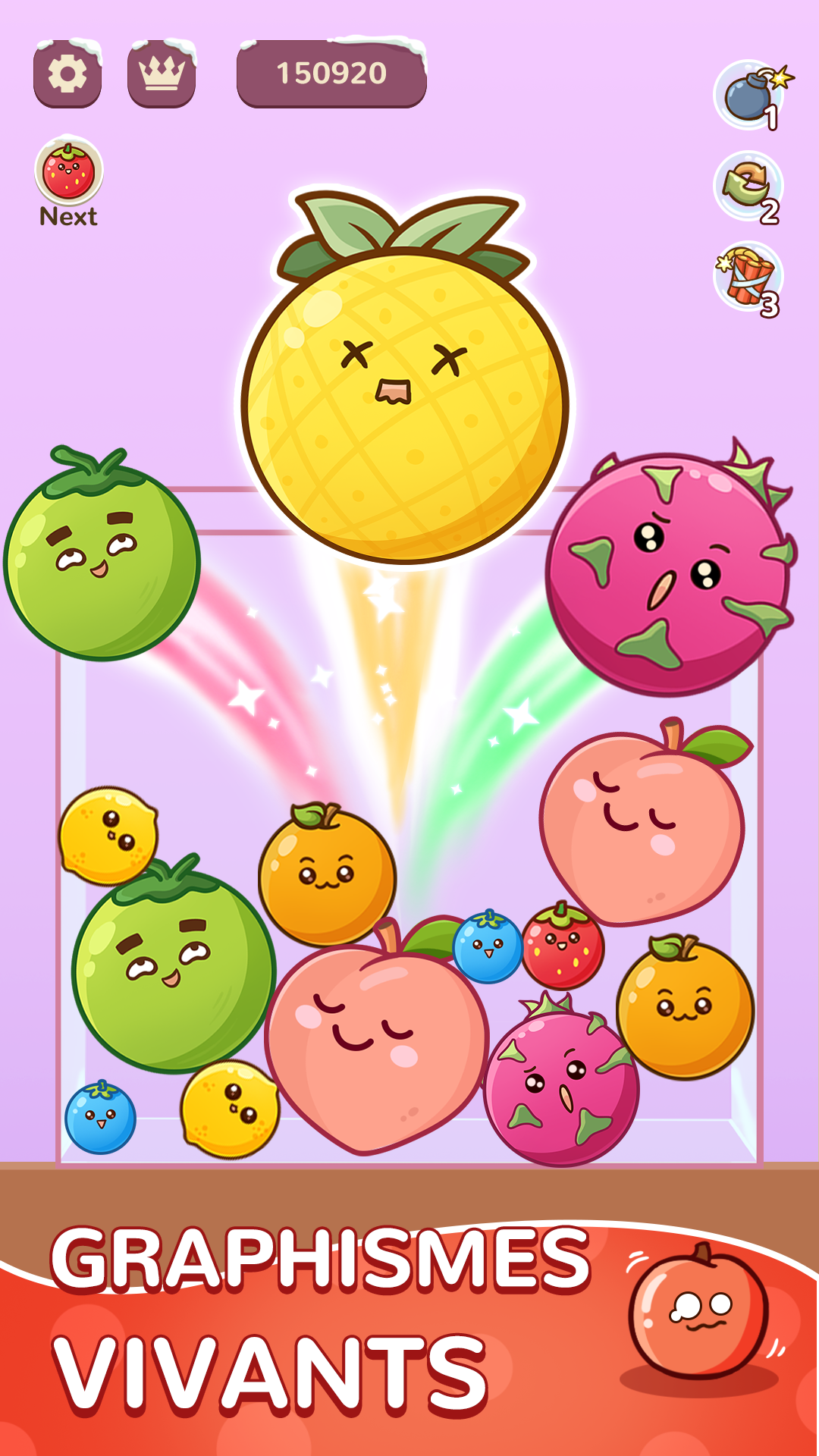 اسکرین شات 2 بازی Fusion de Chute de Fruits