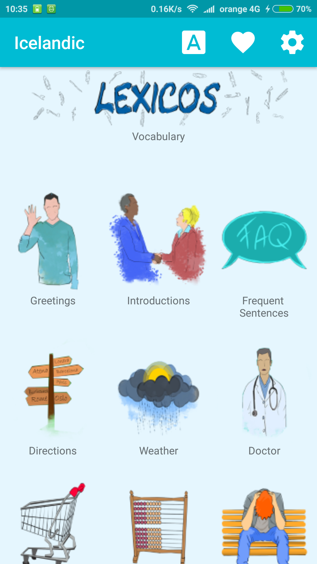 اسکرین شات 1 برنامه Learn Icelandic
