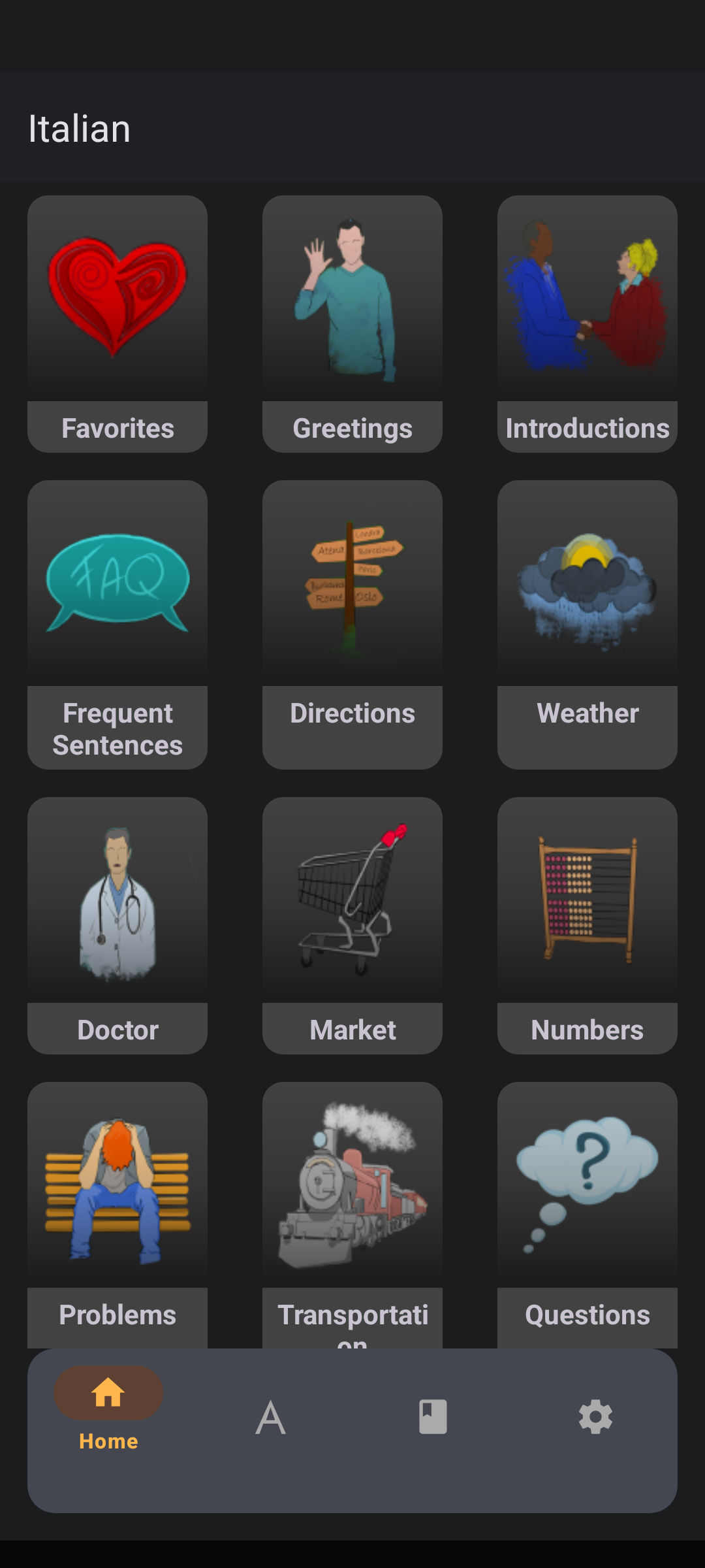 اسکرین شات 1 برنامه Learn Italian