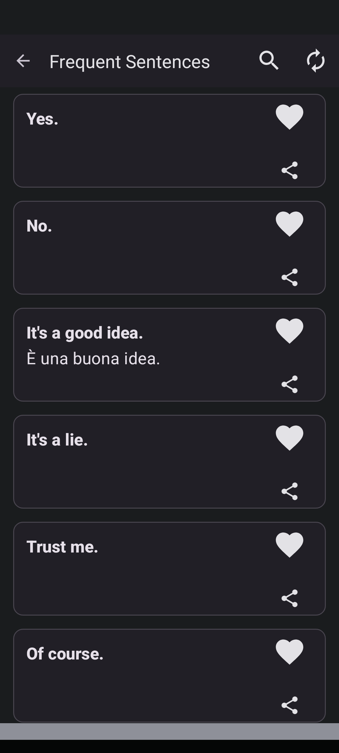 اسکرین شات 2 برنامه Learn Italian