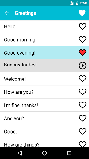 اسکرین شات 2 برنامه Learn Spanish Free