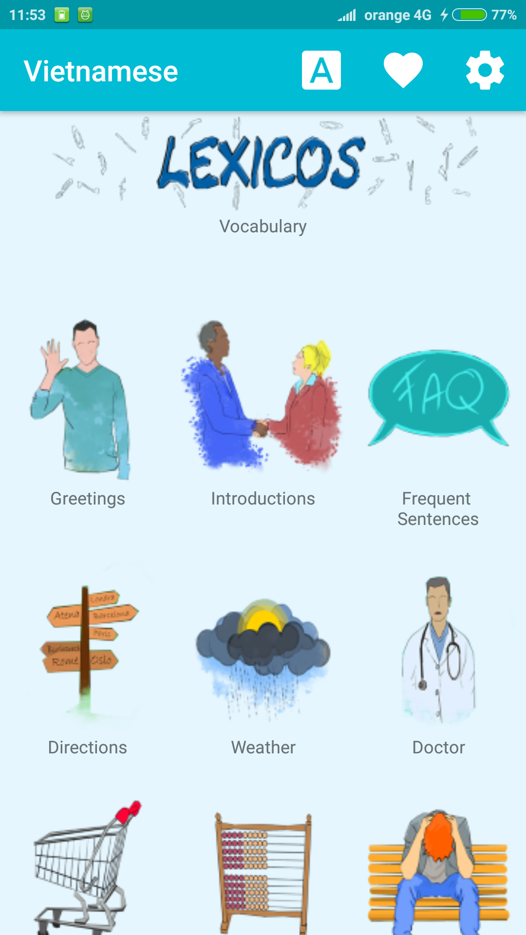 اسکرین شات 1 برنامه Learn Vietnamese