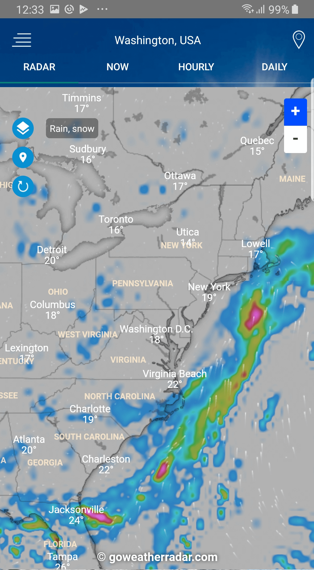 اسکرین شات 7 برنامه Weather Radar - Windy, rain ra