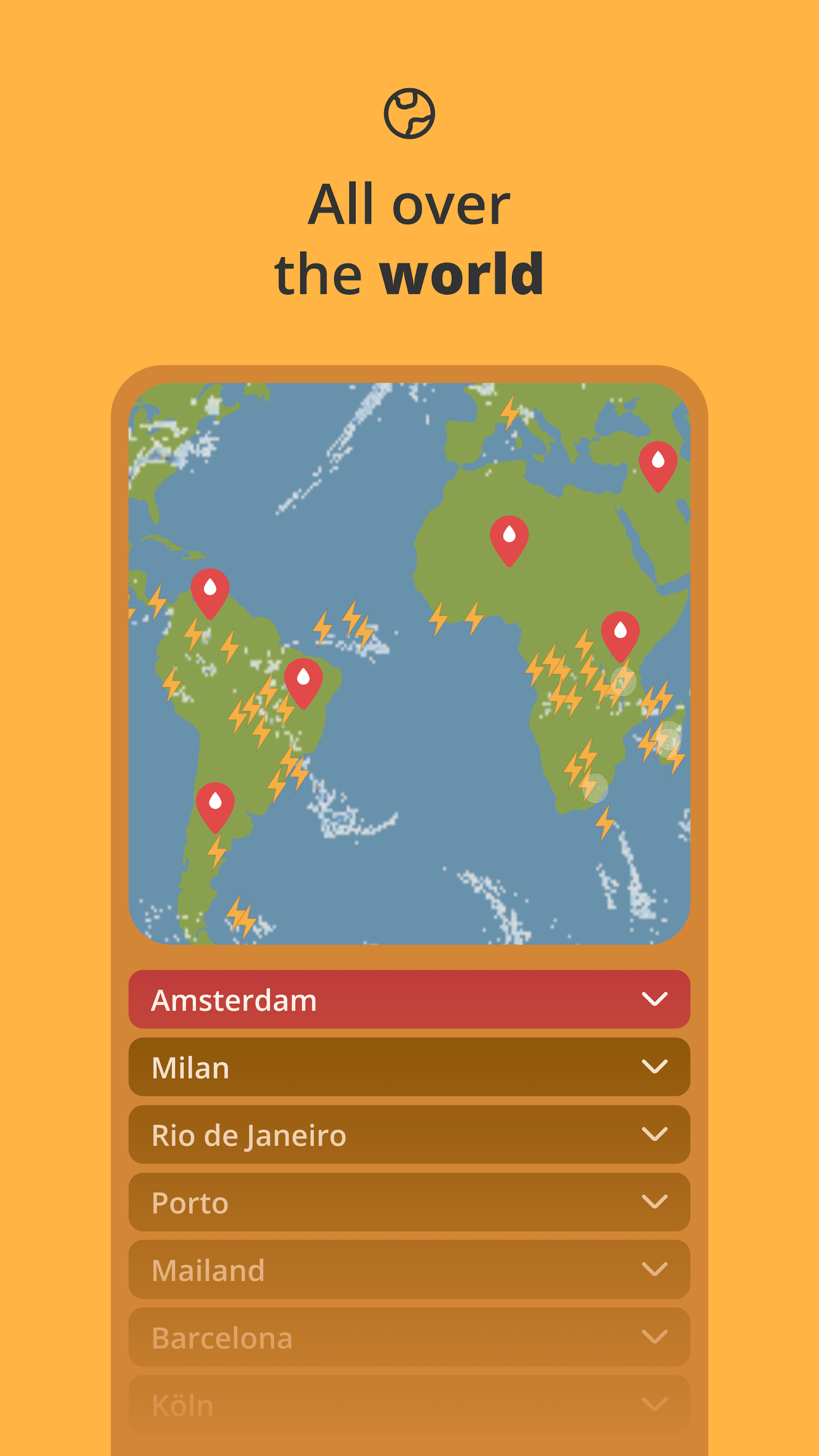 اسکرین شات 5 برنامه Lightning Alarm Weatherplaza