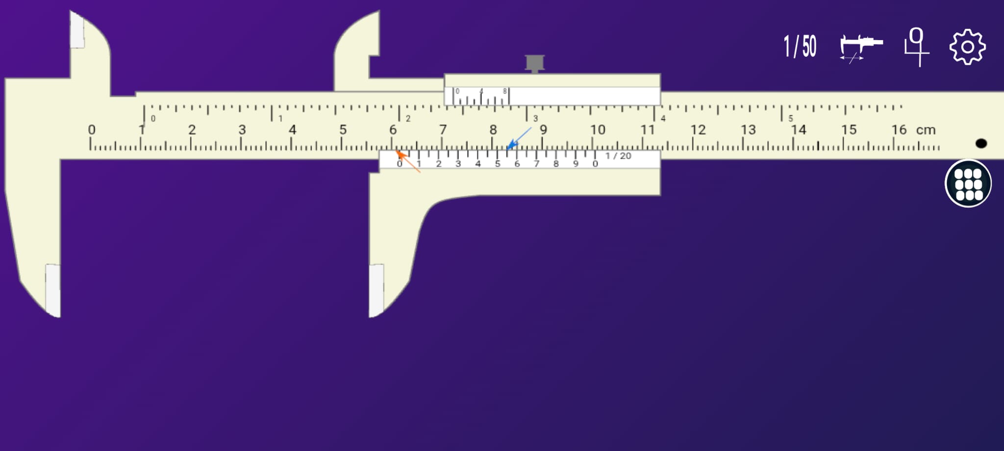 اسکرین شات 1 برنامه Metric vernier caliper