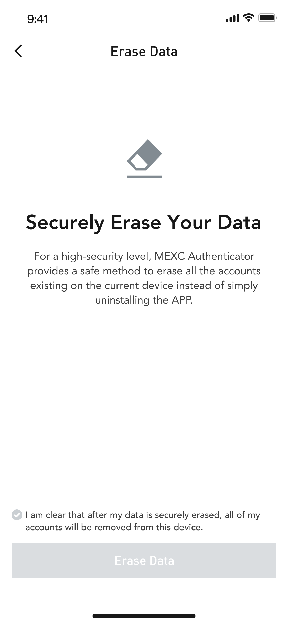اسکرین شات 3 برنامه MEXC Authenticator