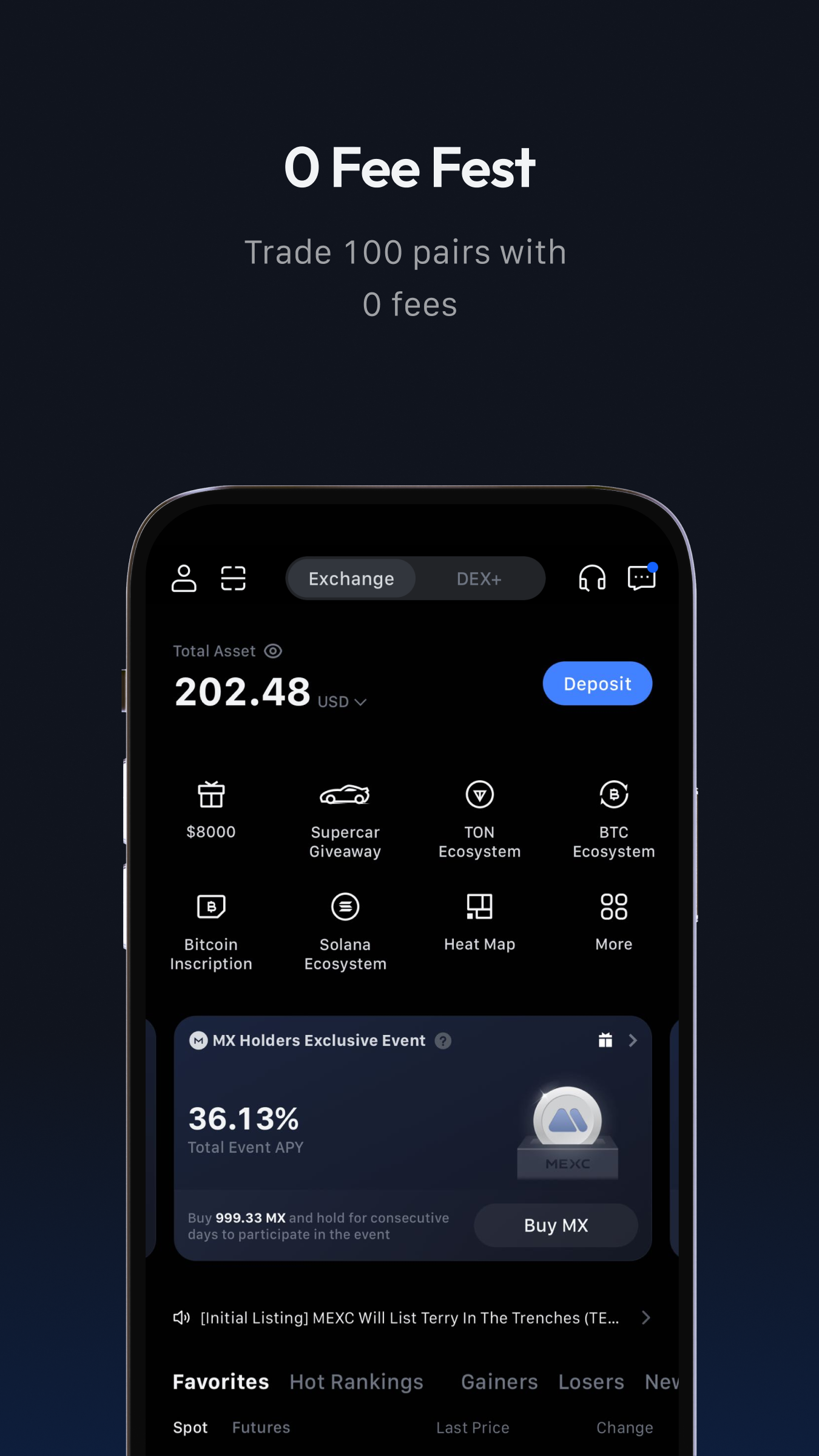 اسکرین شات 2 برنامه MEXC: Buy Bitcoin BTC & Crypto