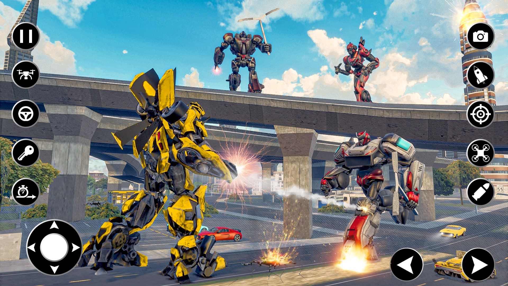 اسکرین شات 3 بازی Flying Hero Robot: Robot Games