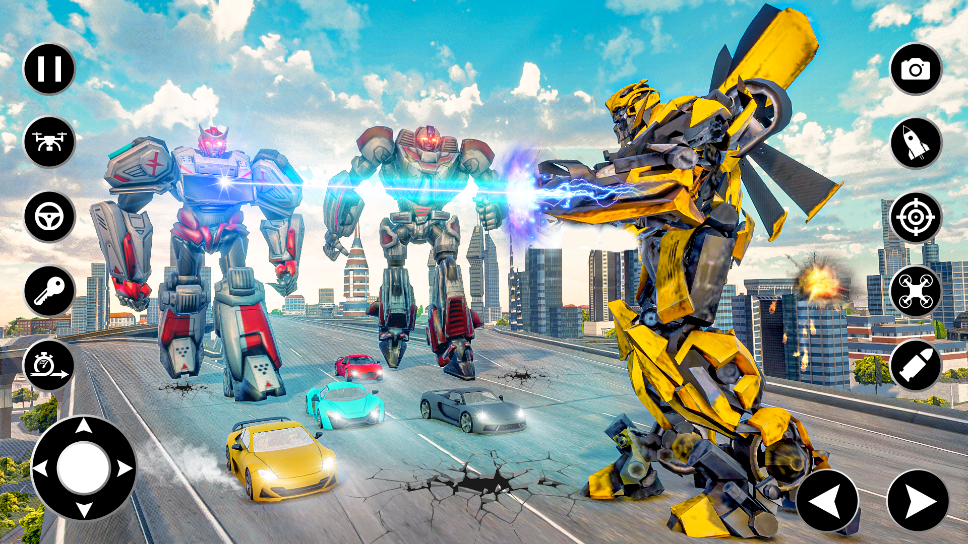 اسکرین شات 5 بازی Flying Hero Robot: Robot Games
