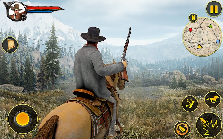 اسکرین شات 2 بازی Cowboy Horse Riding Simulation : Gun of wild west