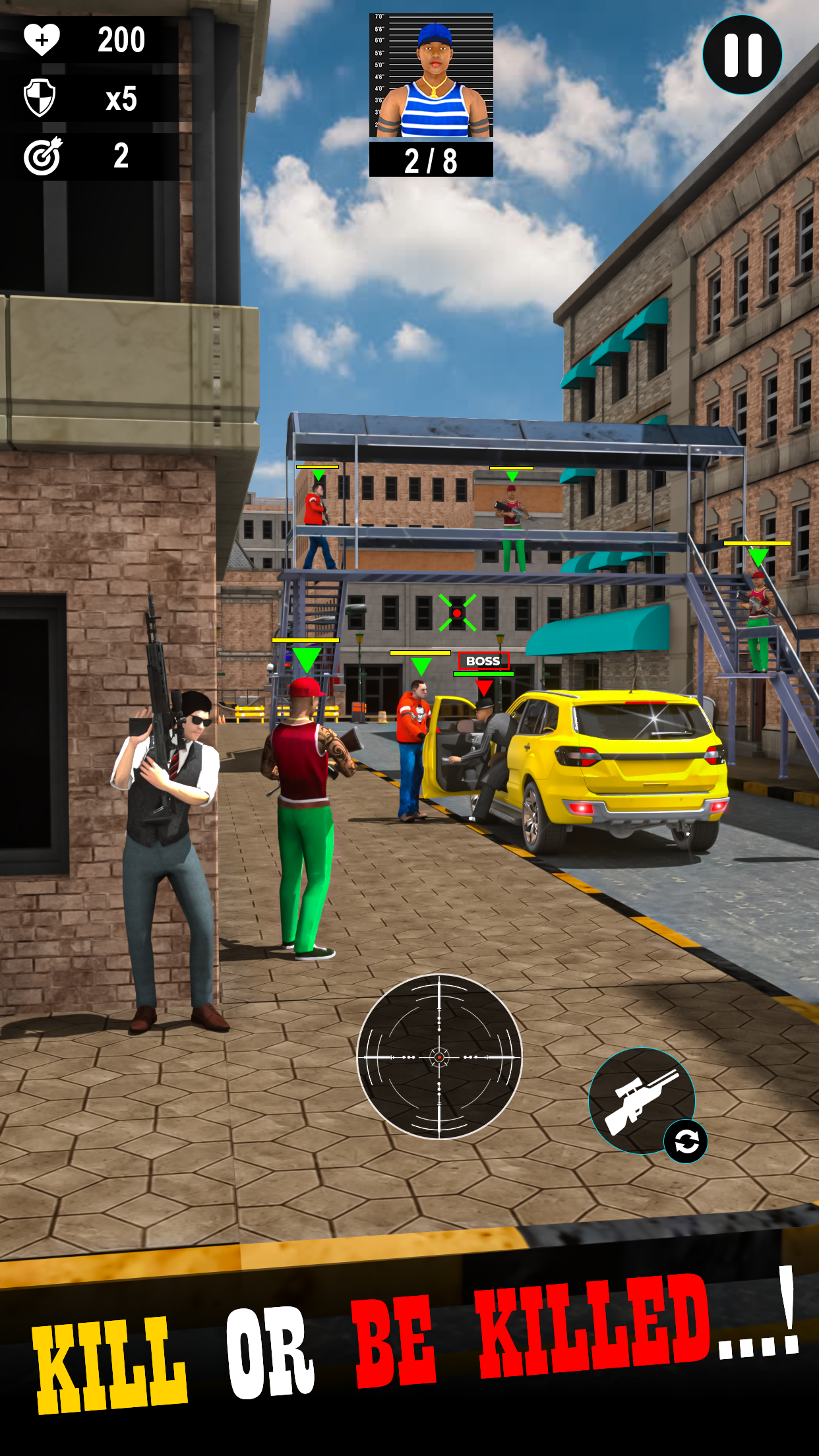 اسکرین شات 4 برنامه Silent Shooter! Hitman Sniper