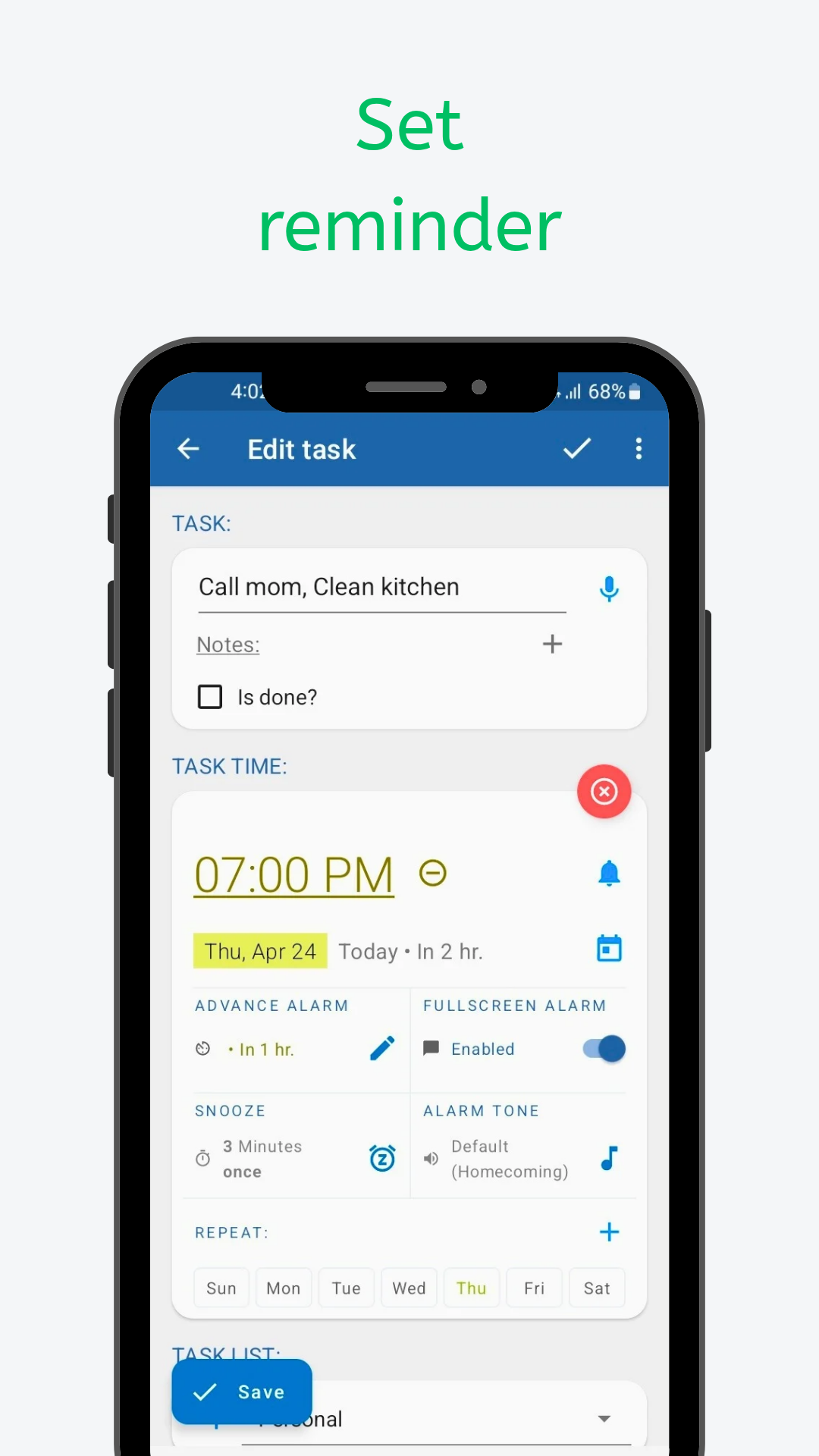 اسکرین شات 2 برنامه To Do List with Reminder