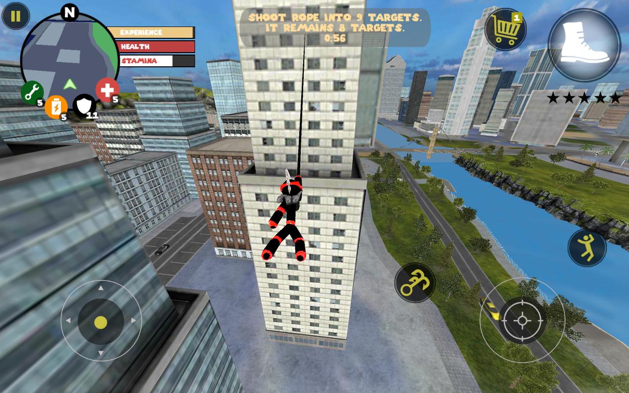 اسکرین شات 2 بازی Stick Rope Hero