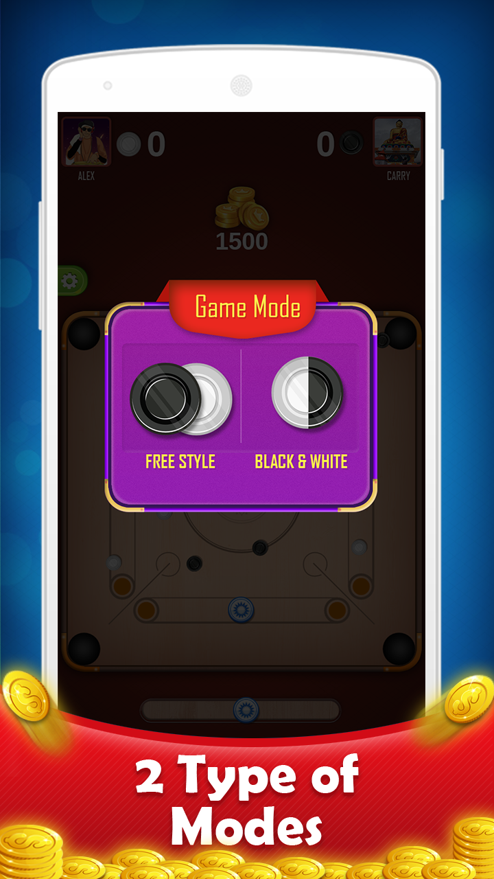 اسکرین شات 2 بازی Carrom Board Game 2024