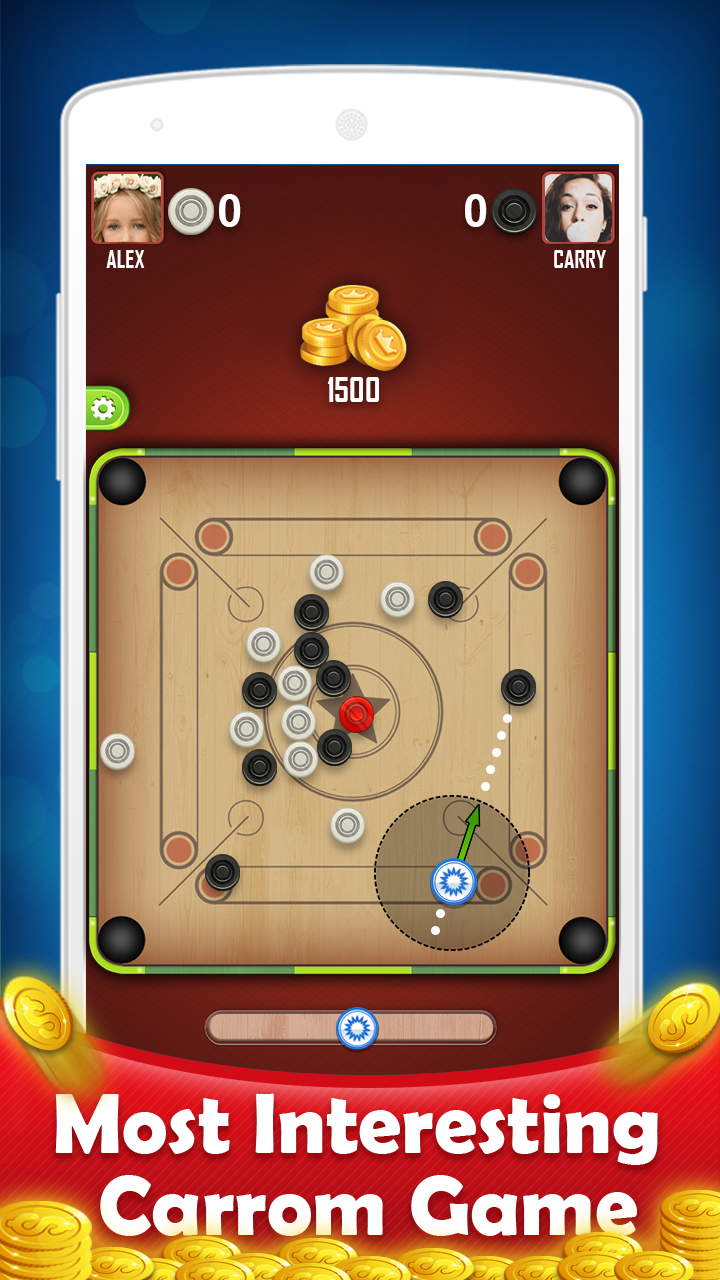 اسکرین شات 1 بازی Carrom Board Game 2024