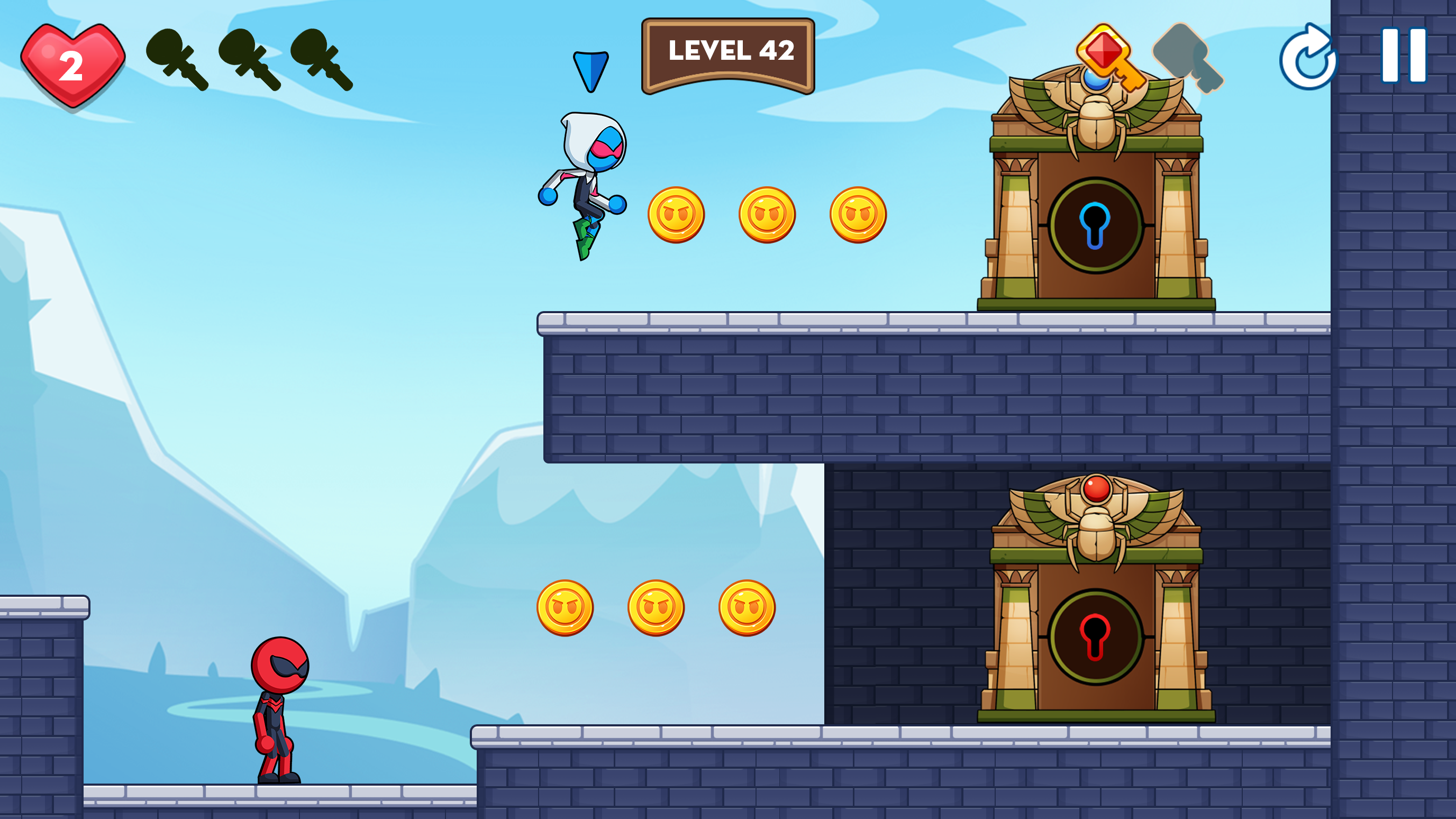 اسکرین شات 5 بازی Stick Red Blue: Mystery Quest
