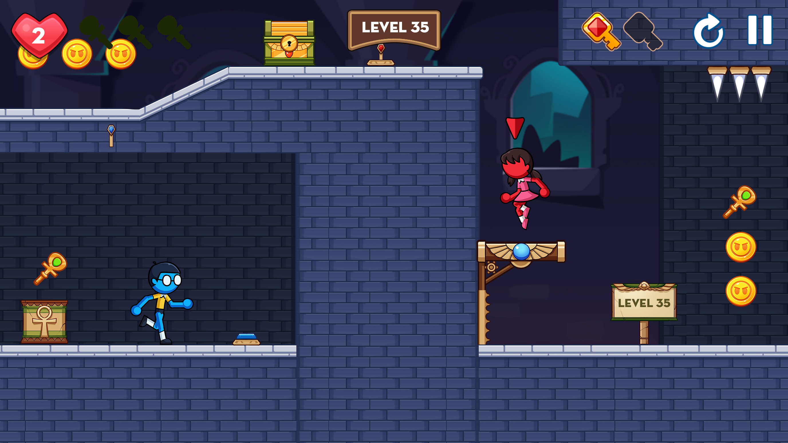 اسکرین شات 2 بازی Stick Red Blue: Mystery Quest