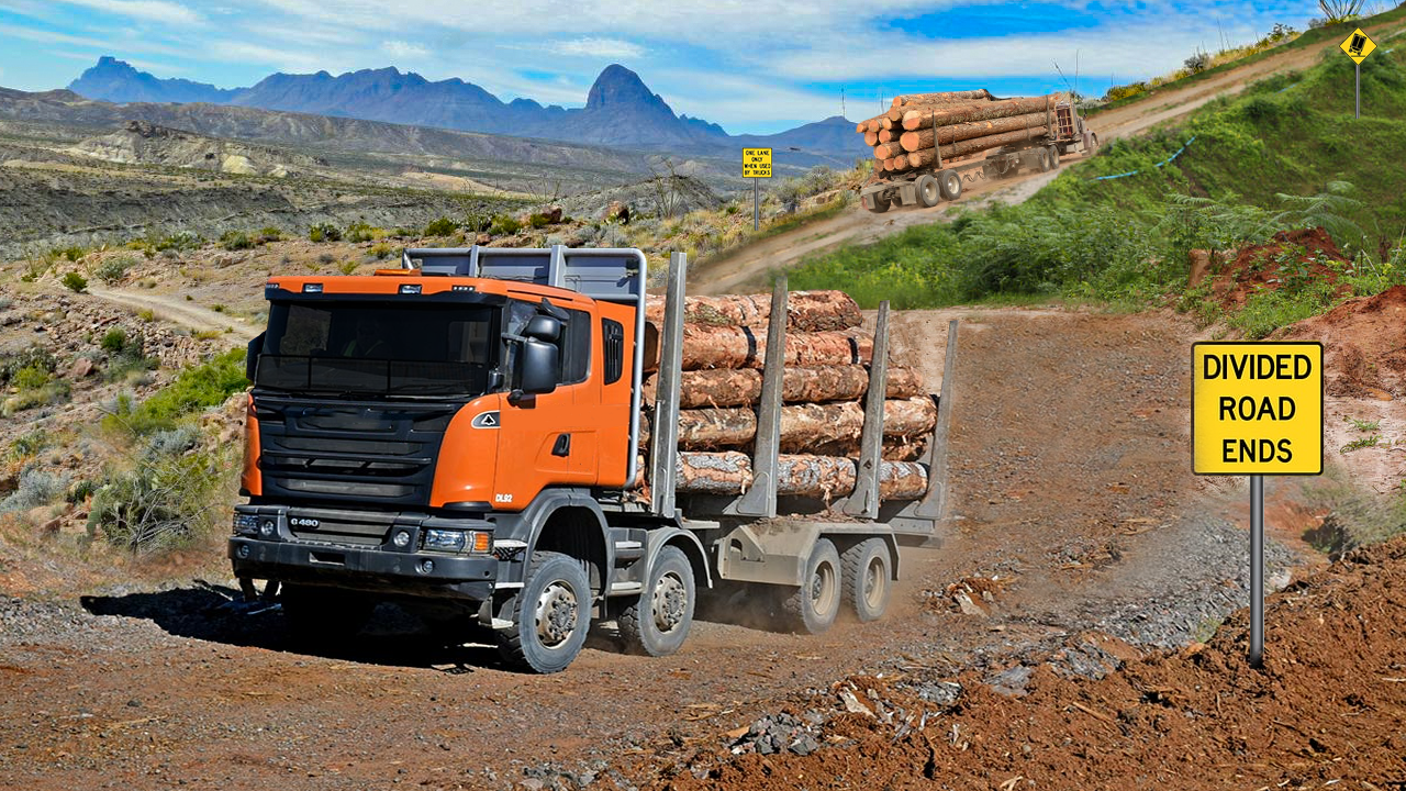 اسکرین شات 4 بازی Offroad Logging Truck Games 3D