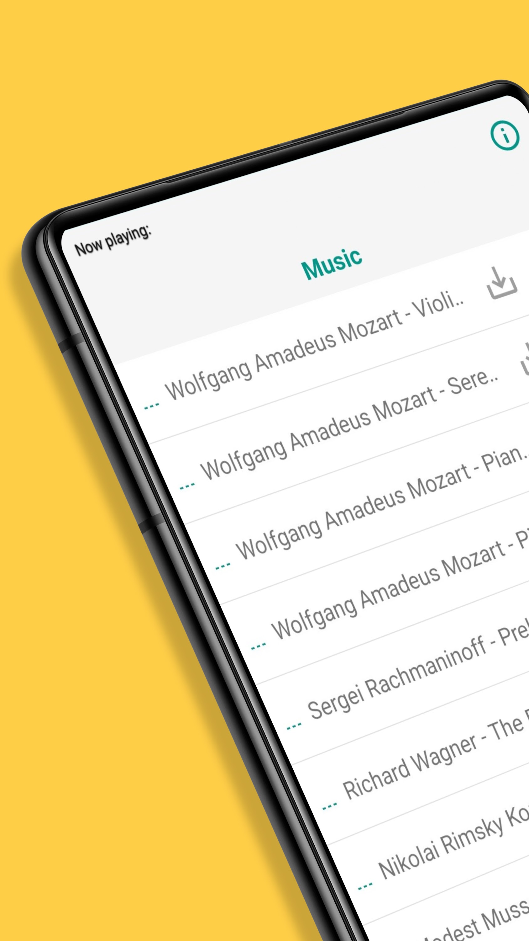 اسکرین شات 1 برنامه Famous Classical Film Music