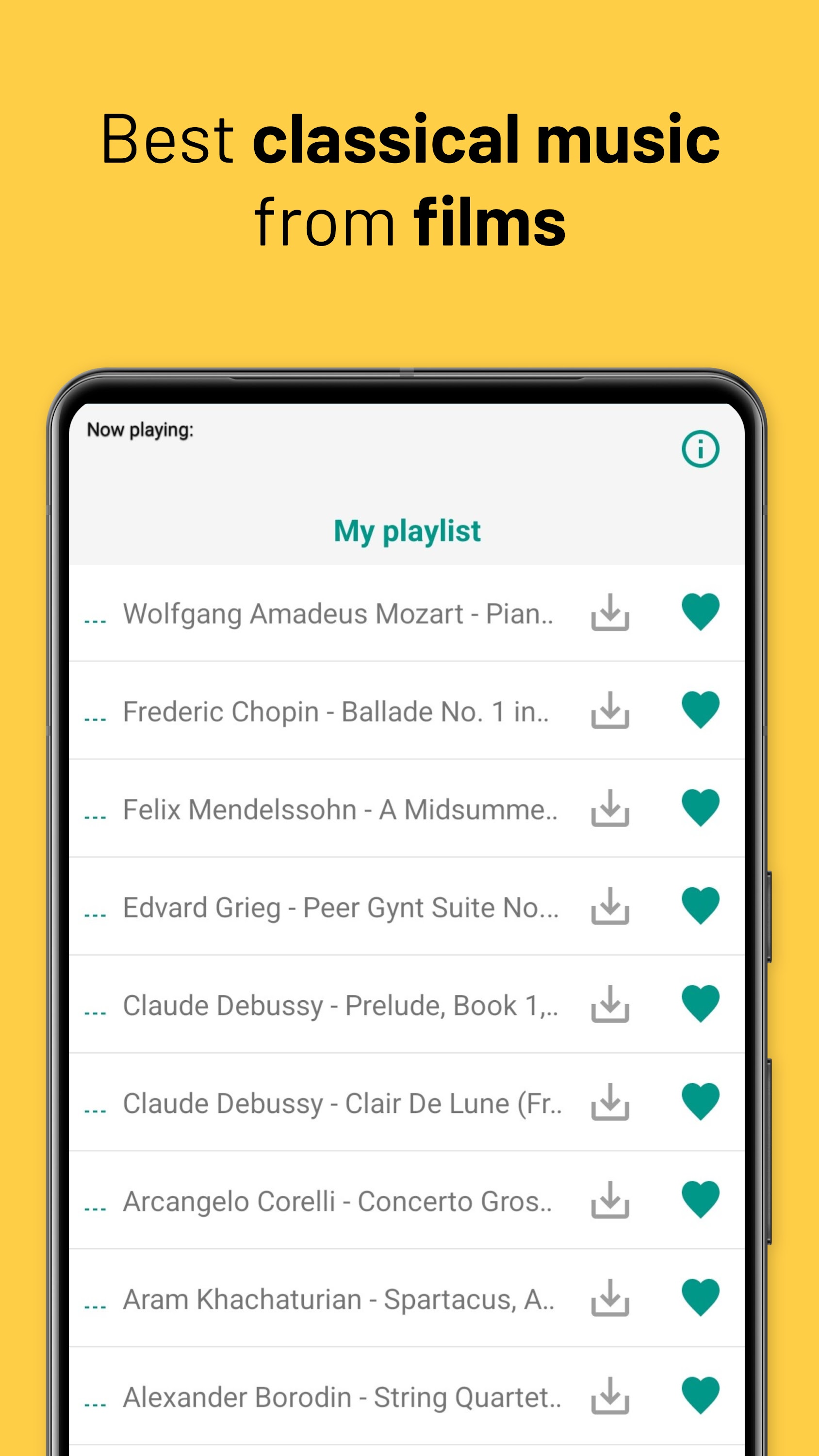 اسکرین شات 3 برنامه Famous Classical Film Music