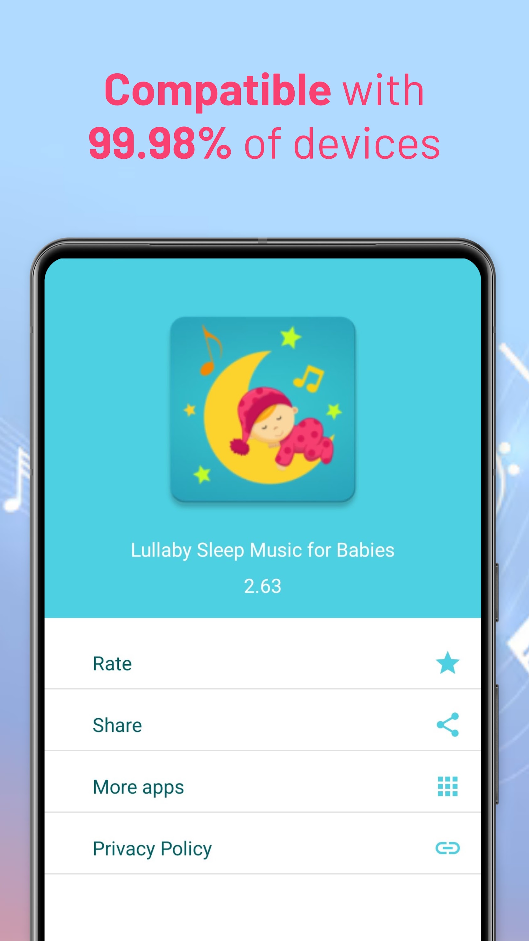 اسکرین شات 4 برنامه Lullaby Sleep Music for Babies