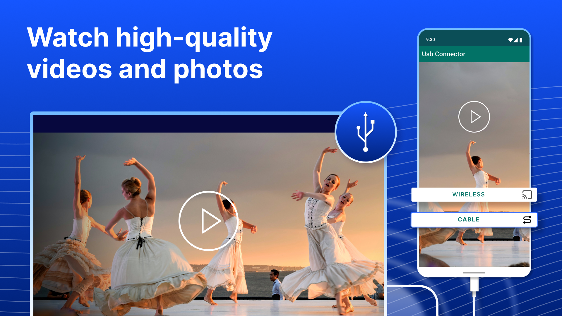 اسکرین شات 1 برنامه USB Screen Share - Phone to TV