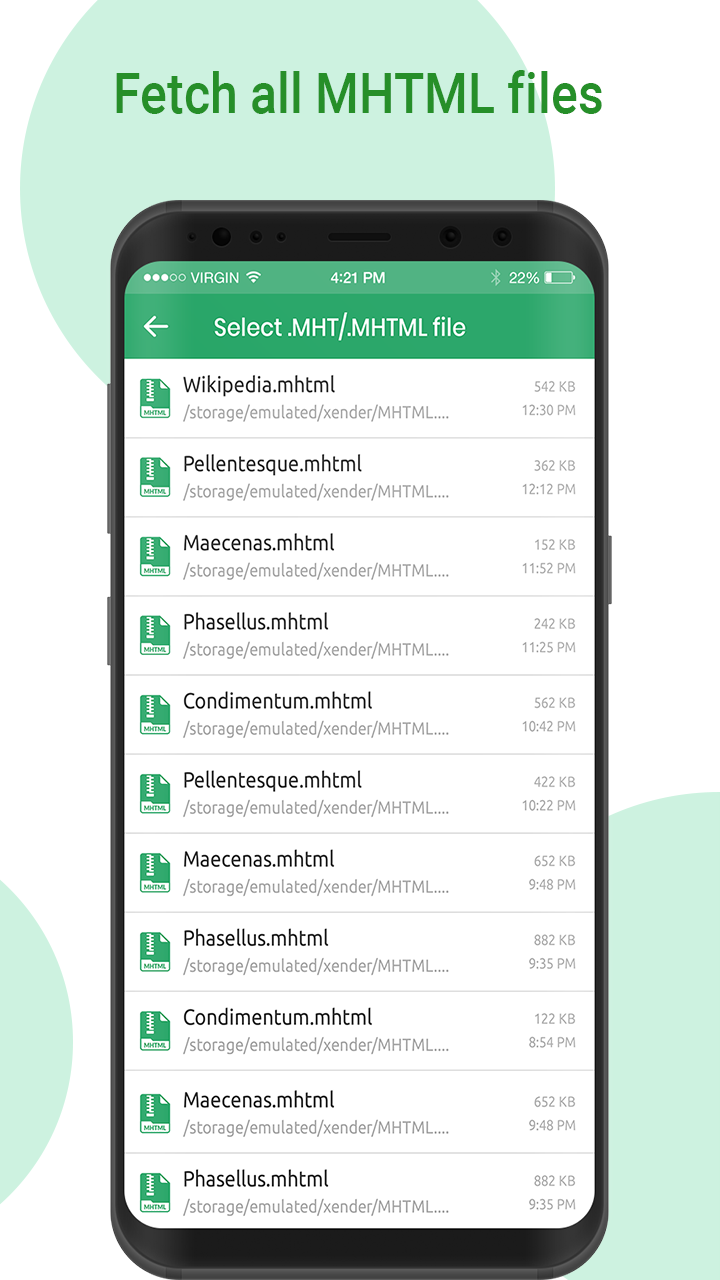 اسکرین شات 2 برنامه MHT/MHTML Viewer & PDF Convert