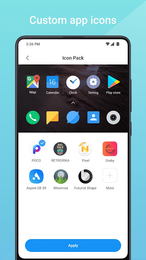 اسکرین شات 2 برنامه Mint Launcher
