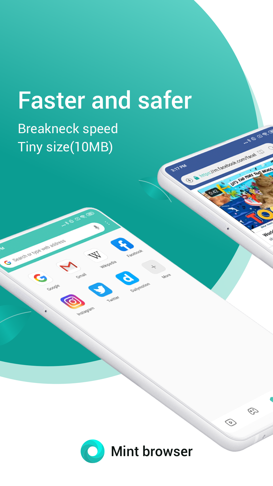 اسکرین شات 1 برنامه Mint Browser - Video download, Fast, Light, Secure