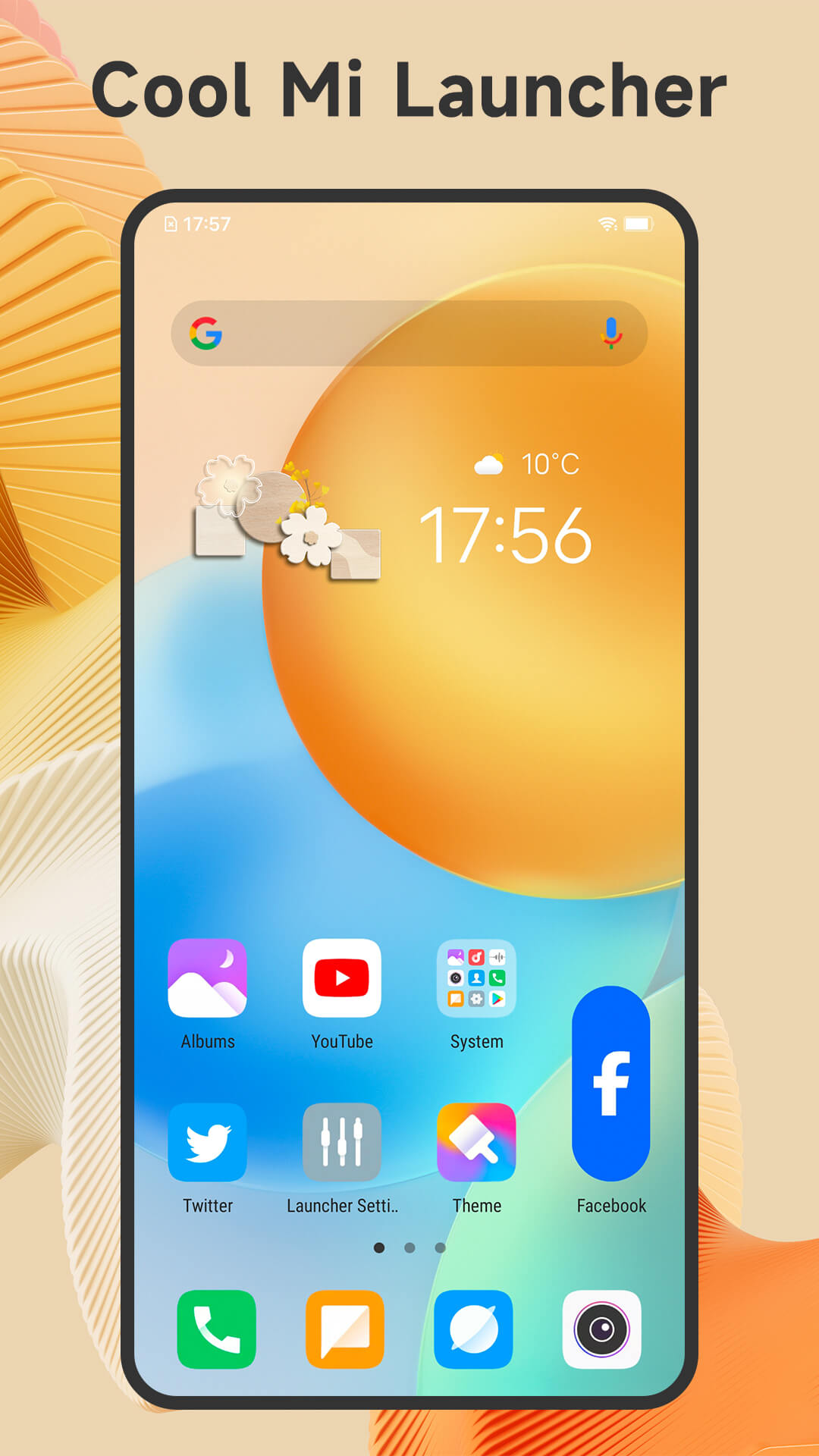 اسکرین شات 1 برنامه Cool Mi Launcher - CC Launcher