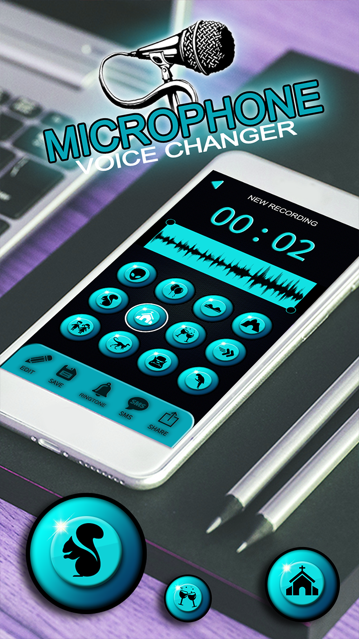 اسکرین شات 2 برنامه Microphone Voice Changer