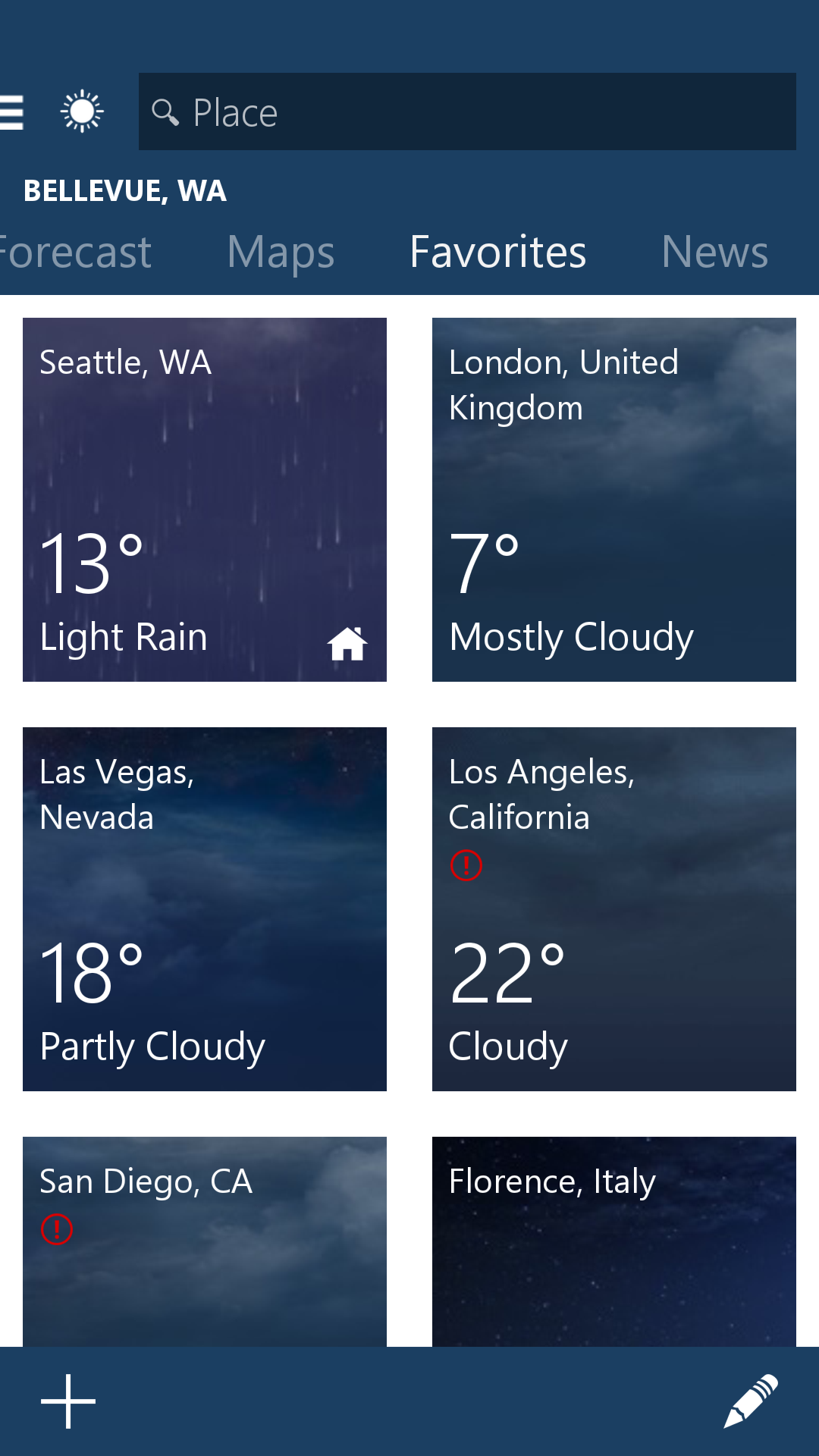 اسکرین شات 3 برنامه MSN Weather - Forecast & Maps