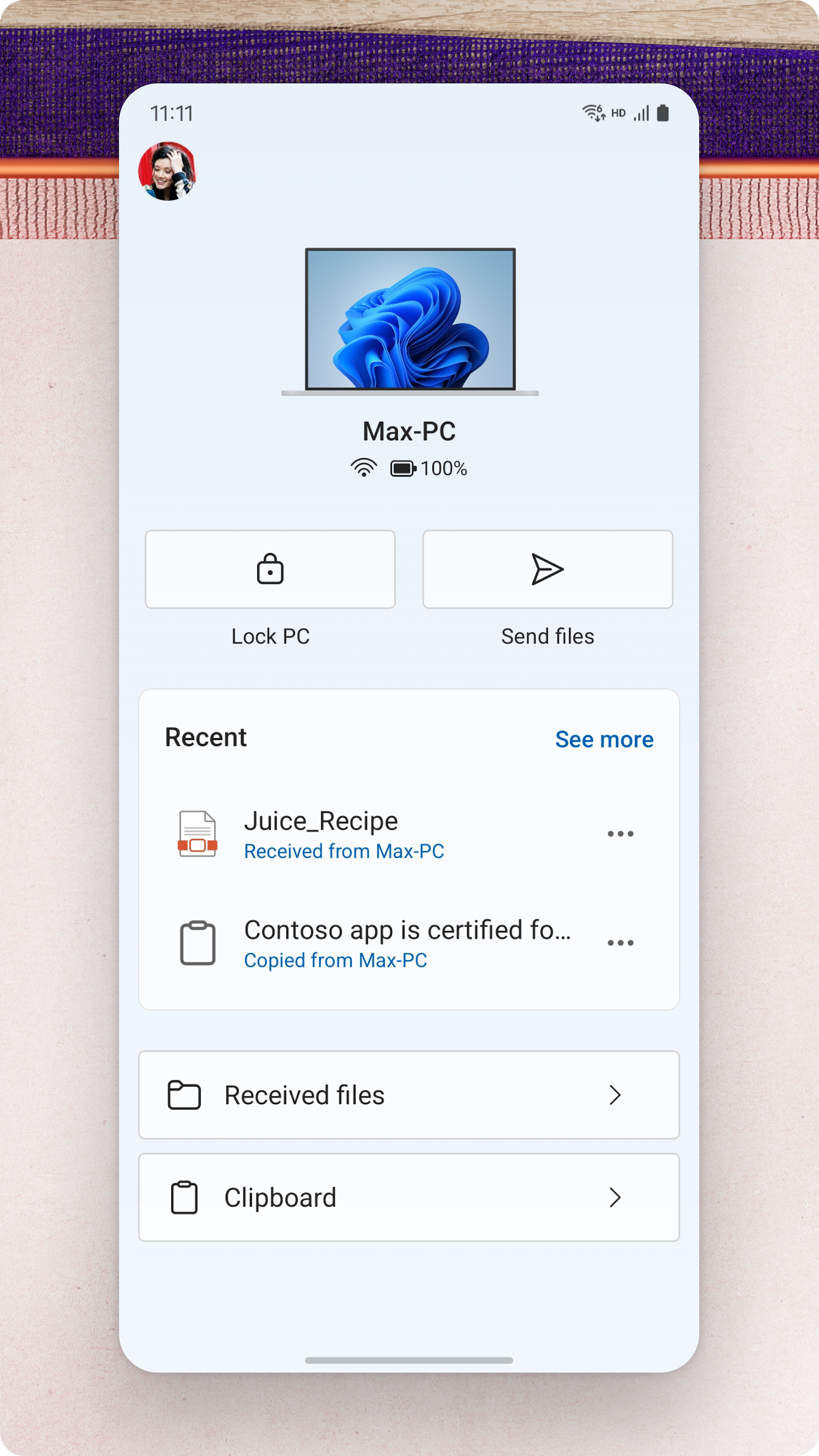 اسکرین شات 1 برنامه Link to Windows